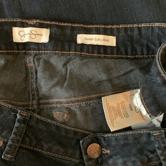 Jessica Simpson Bootcut Dark Wash Jeans Size 16W - Picture 3 of 5